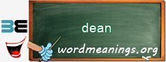 WordMeaning blackboard for dean